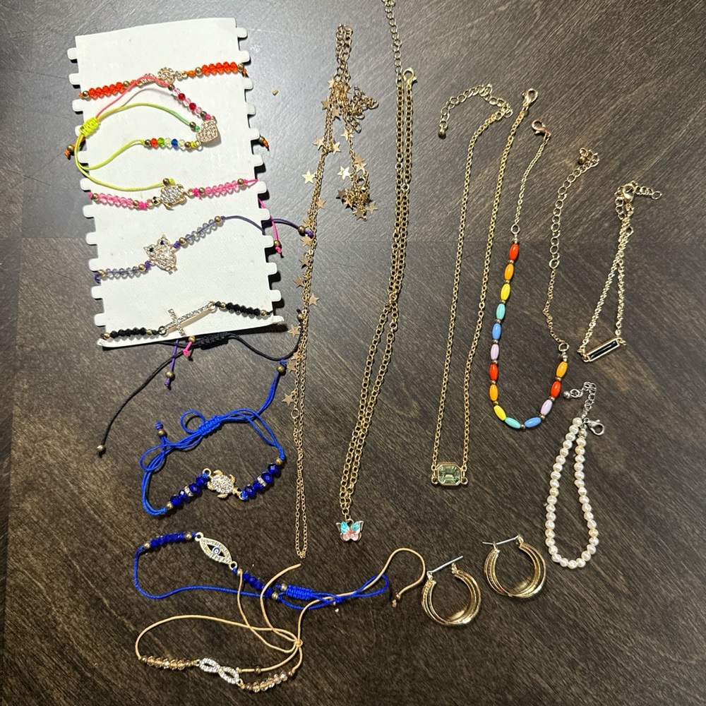 Elegant Gold and Silver Necklace bundle